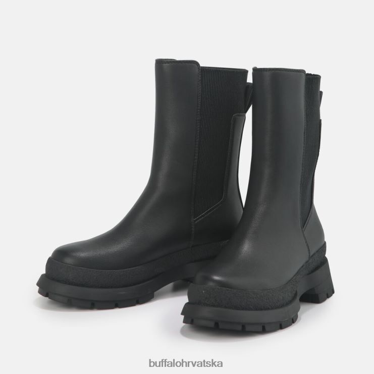 crno Buffalo shari bootie ravne veganske |čizme TDD6T639